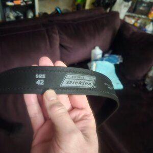 Dickies Mens leather belt. Size 42.  Condition is lightly used